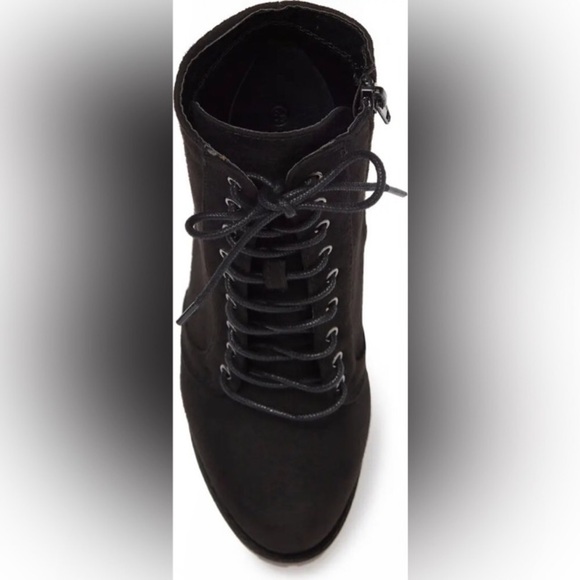 NEW! Wild Diva Lounge Black Combat Platform Heeled Bootie - Size 9 - Picture 5 of 6